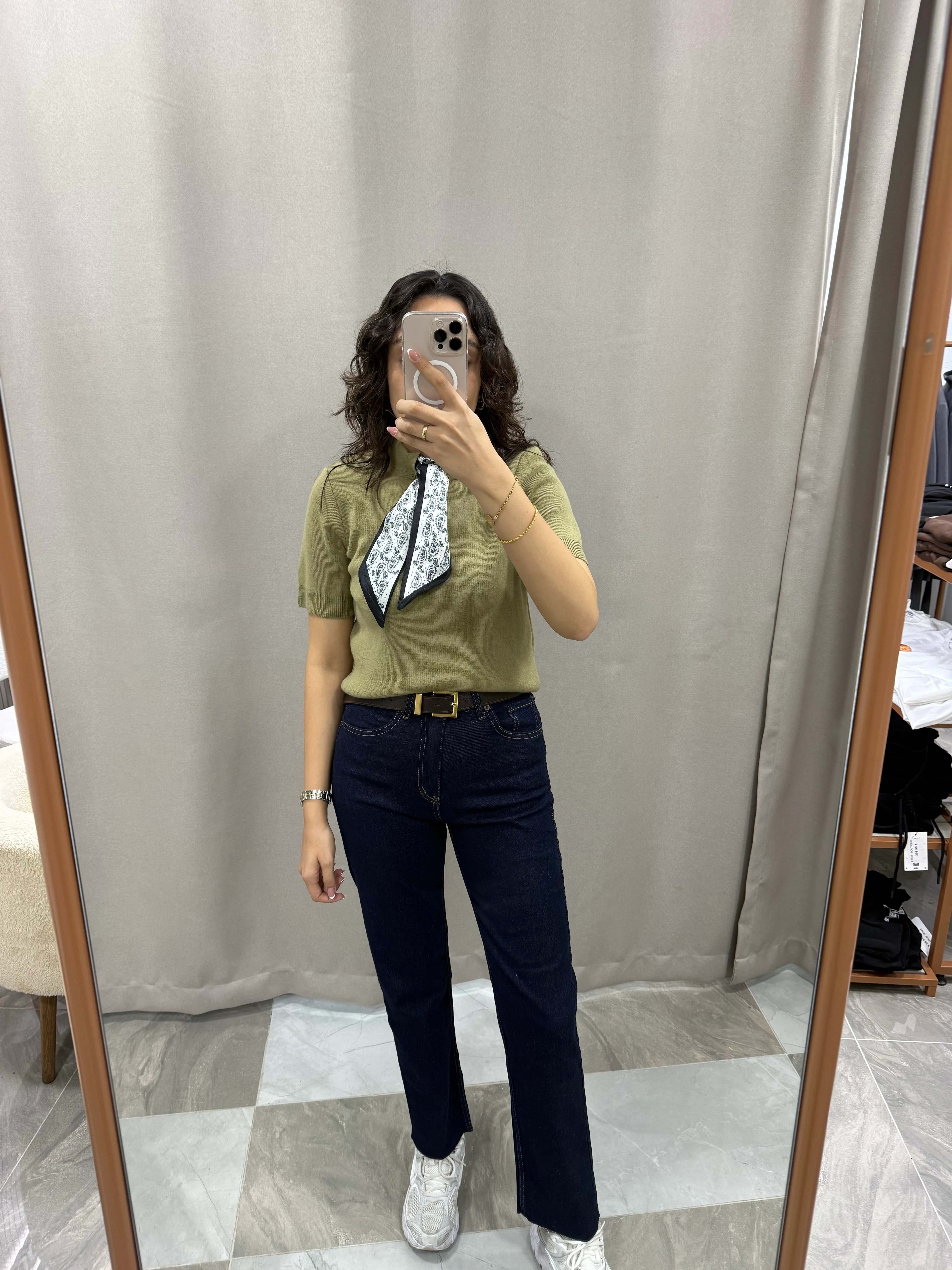 PAÇASI KESİK BOYFIT JEAN PANTOLON