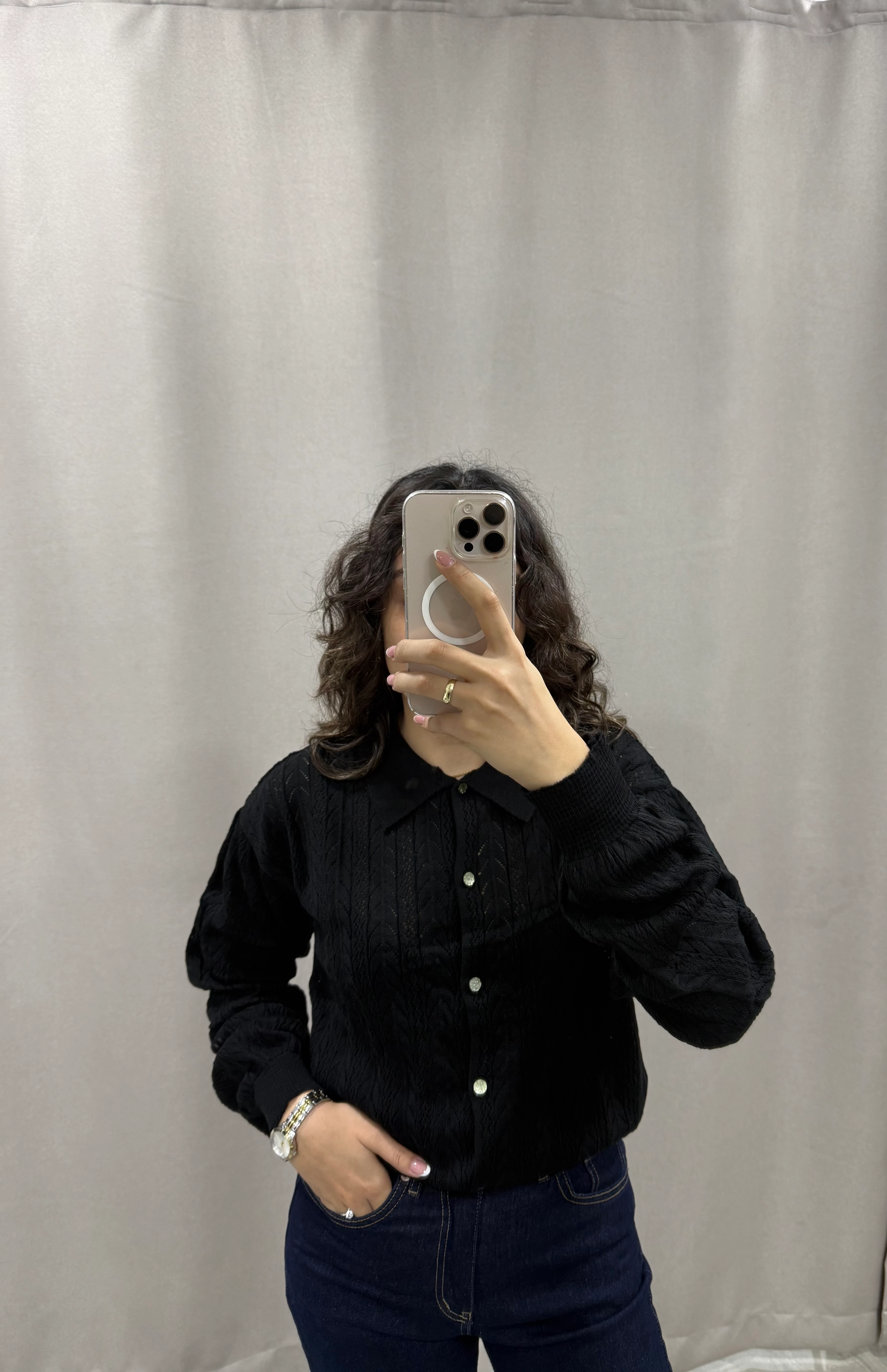 OK DESEN TRİKO HIRKA - SİYAH