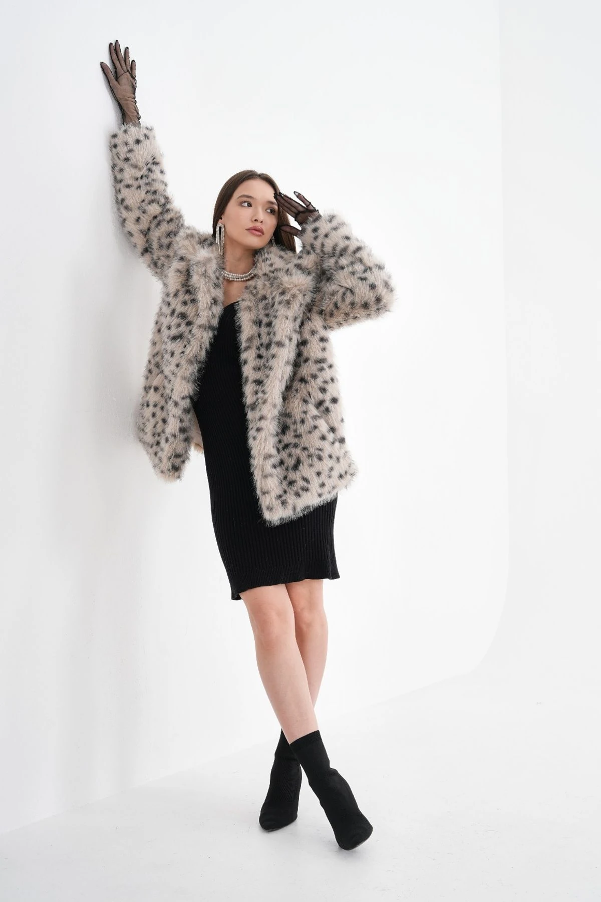 Desenli leopar ceket