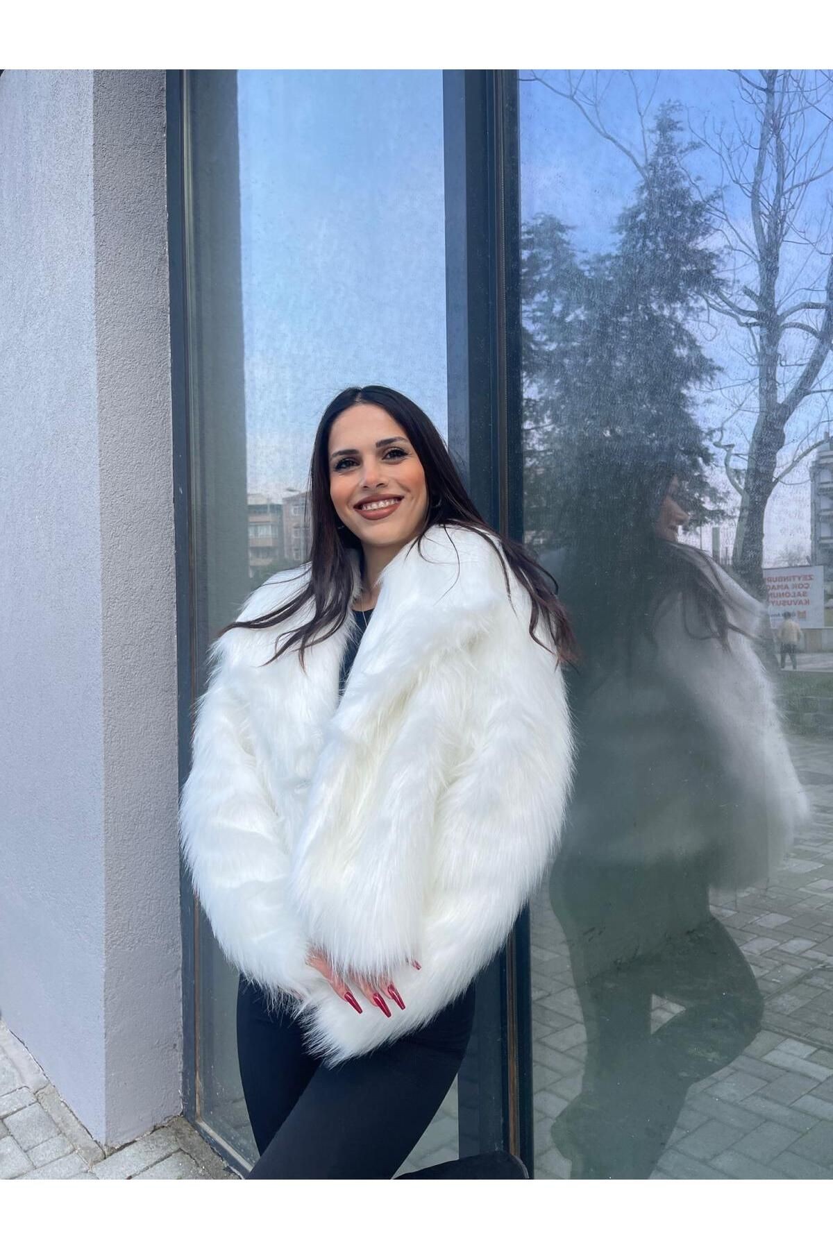 Geniş Yaka  Kürk Ceket