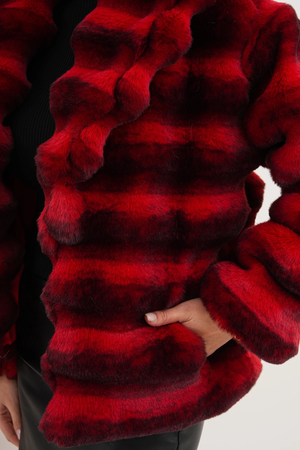 Şal Yaka Desenli Çinçila Ceket