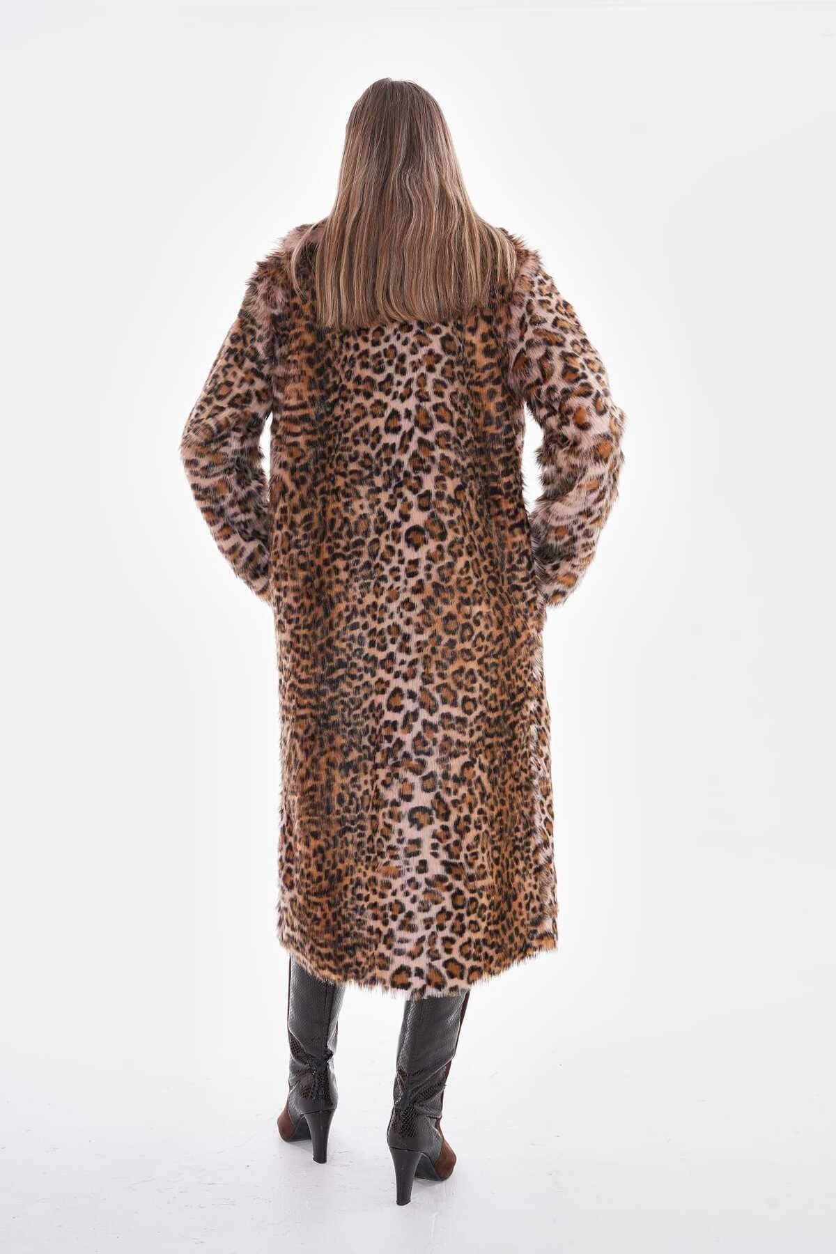 LEOPAR UZUN CEKET YAKA  Kaban