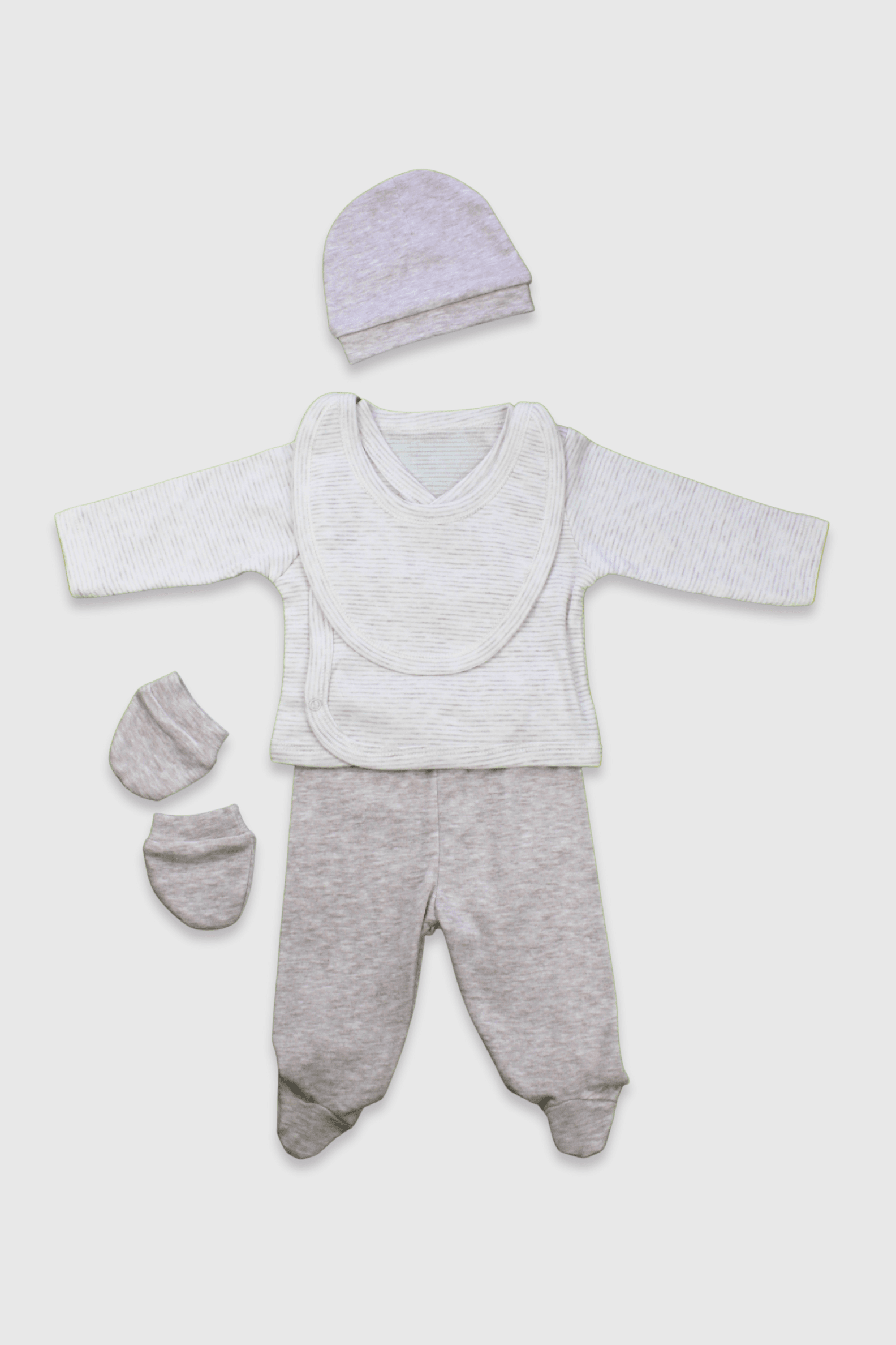 Yenidoğan Unisex 5'li Çizgili Set