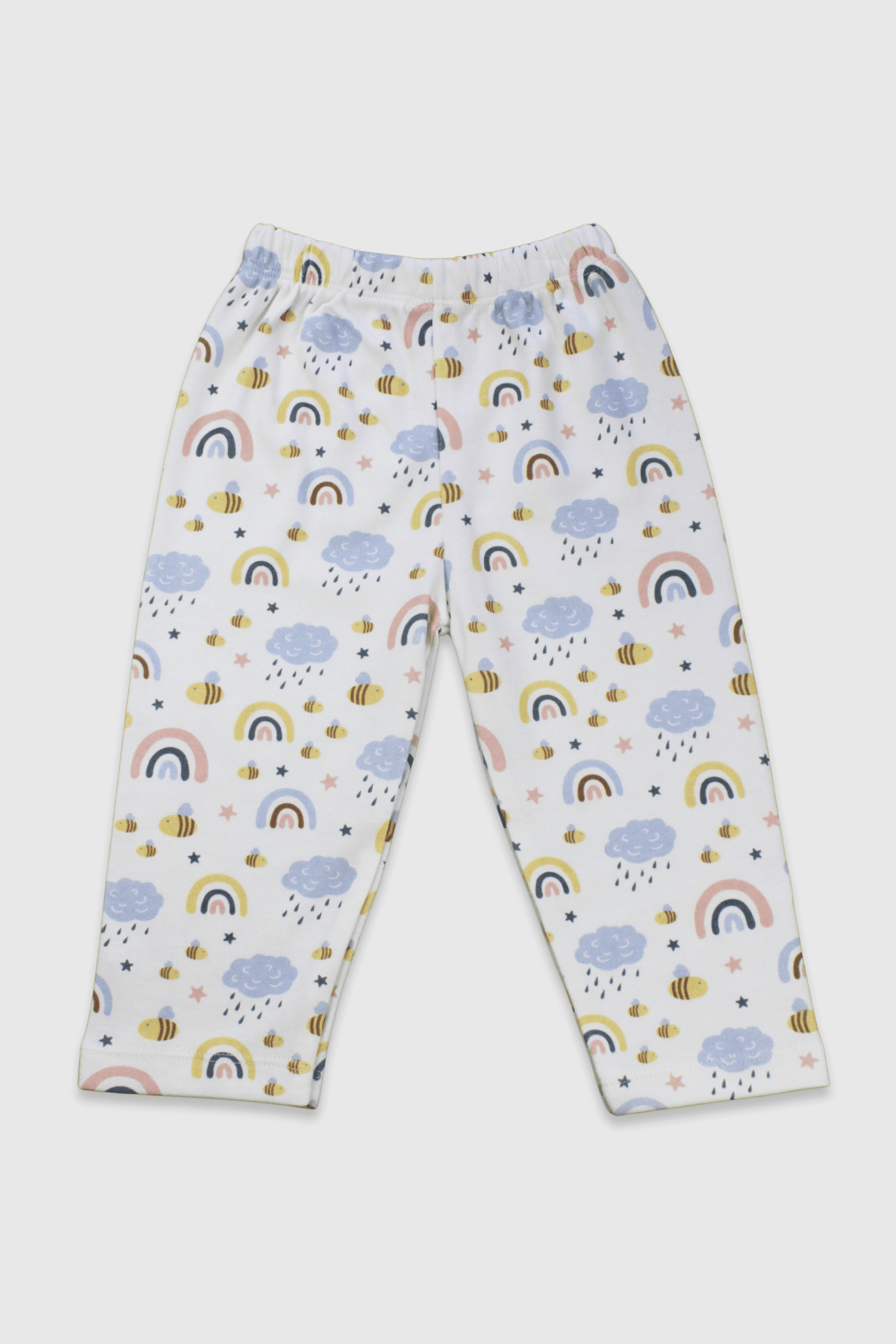 Gökkuşağı Desenli Unisex Pijama Takımı