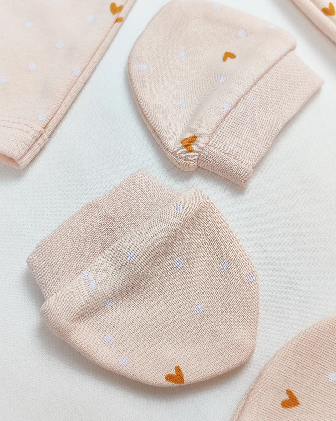 Yenidoğan Kalp Desenli 5'li Set