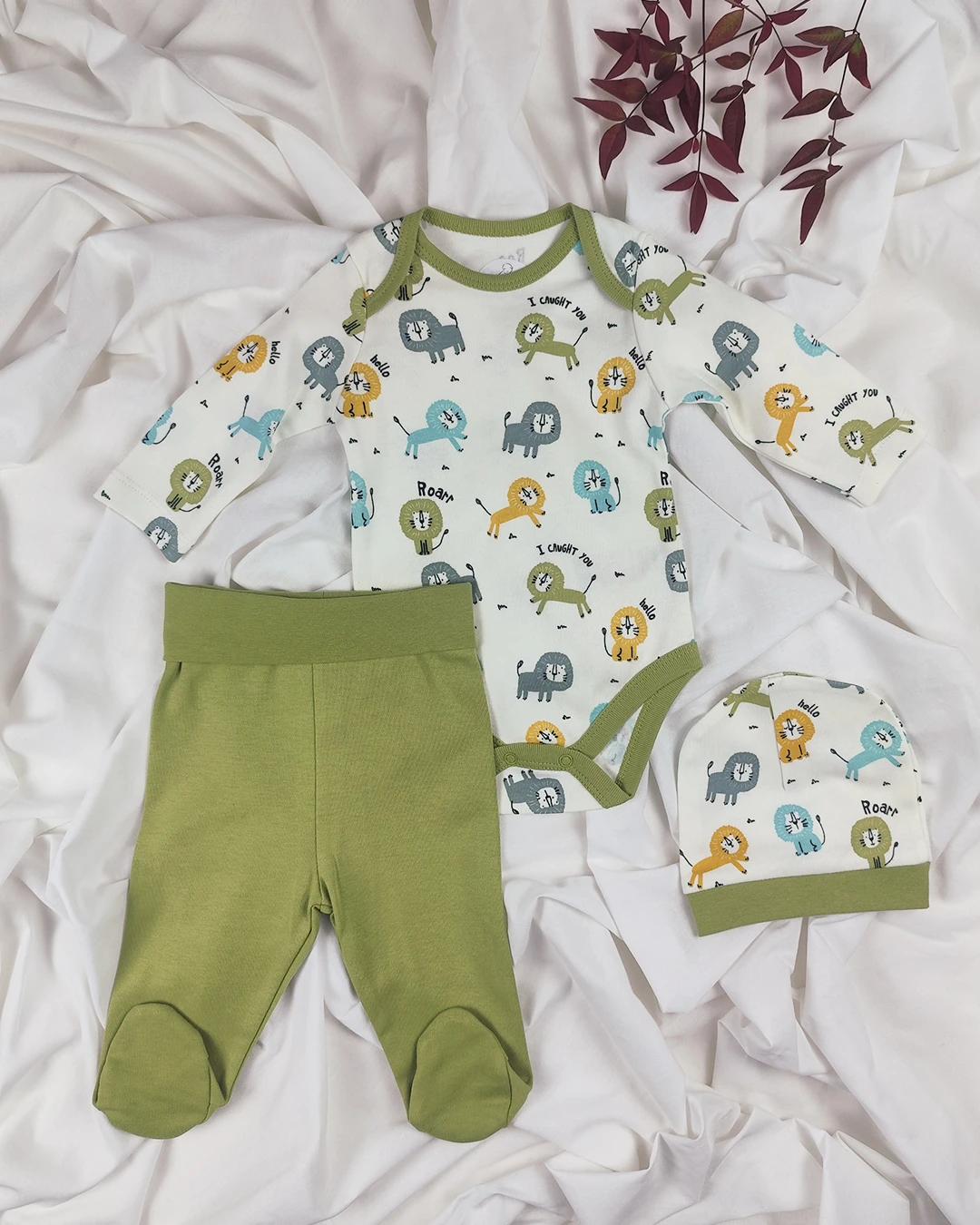 Aslan Desenli 3'lü Set