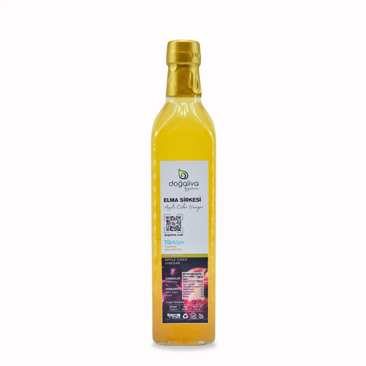 Elma Sirkesi 500ml Cam Şişe