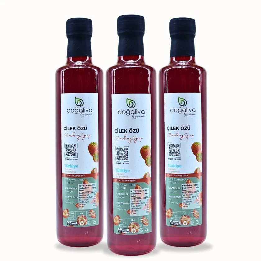 Çilek Özü 700gr Cam Şişe