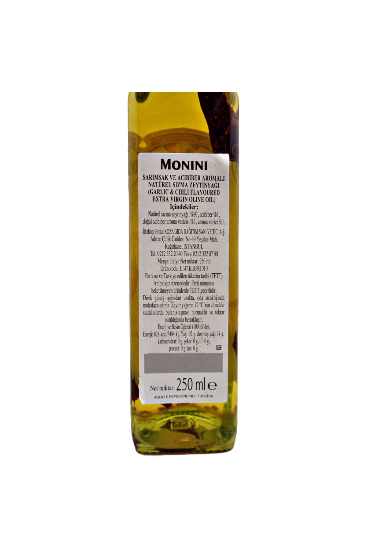 Sarımsak Ve Acıbiberli Zeytinyağı 250 ml
