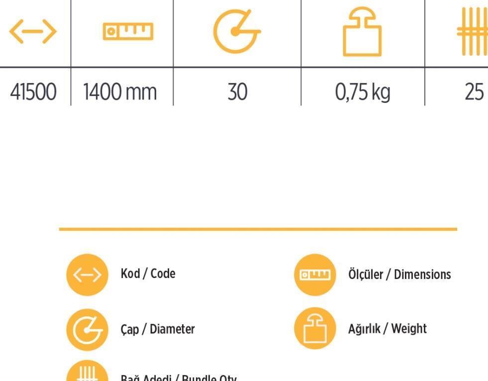 YKS 41500 Tırmık Sapı 140 cm