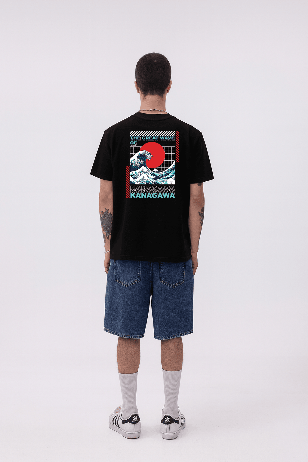 Kanagawa Baskılı Regular T-shirt