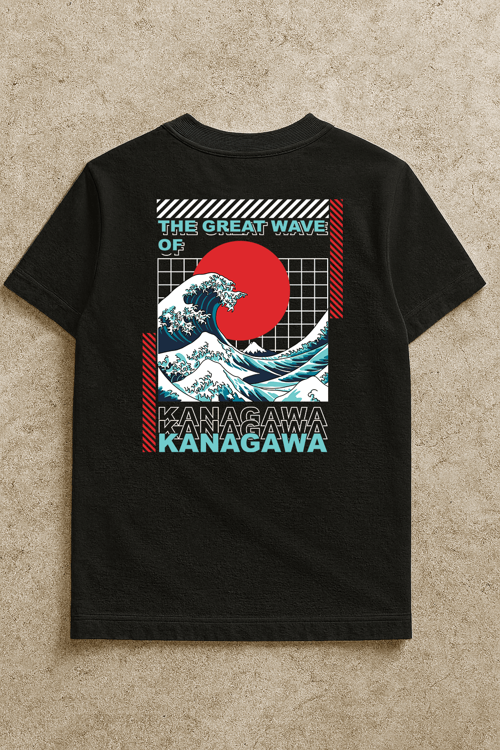 Kanagawa Baskılı Regular T-shirt