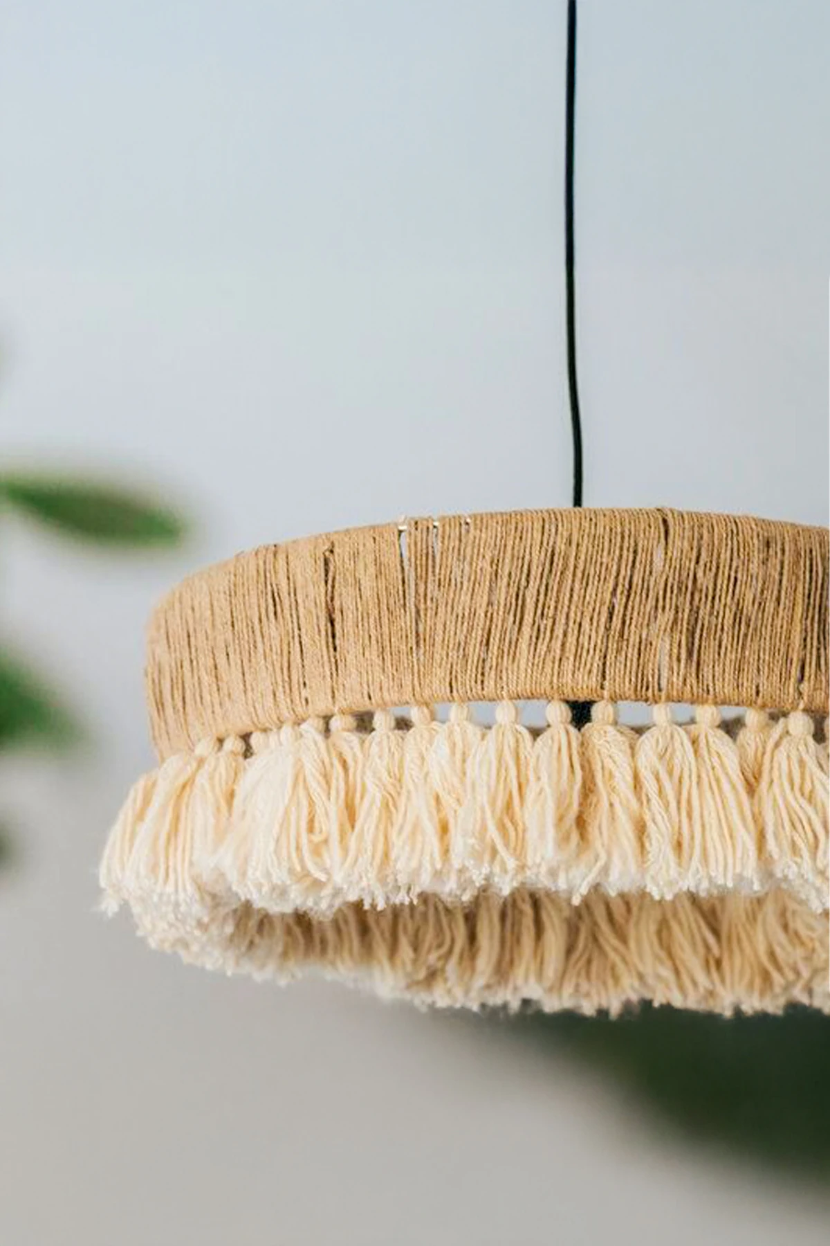 Hasır Ve Püsküllü Bohem Rustik Avize