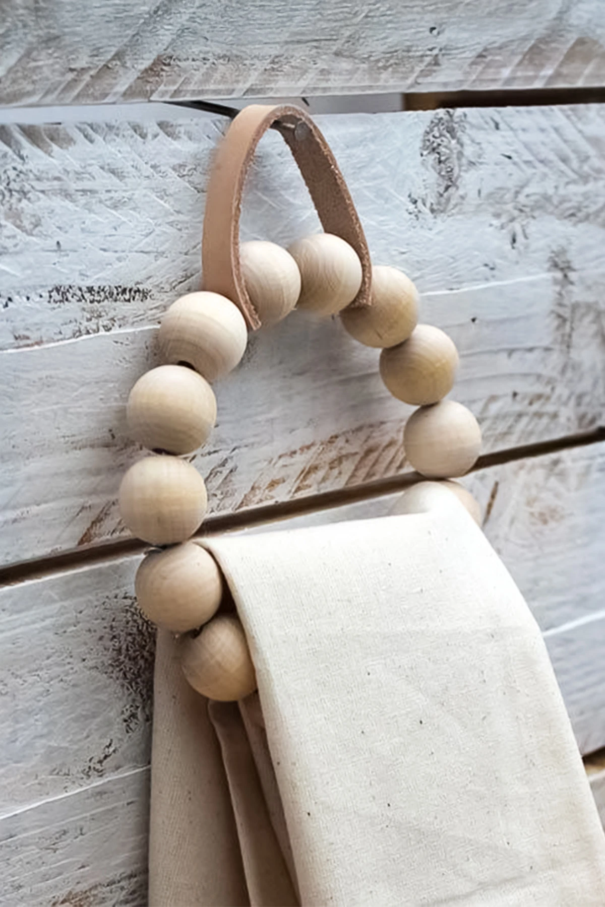 Ahşap Boncuklu Banyo Mutfak Havluluk