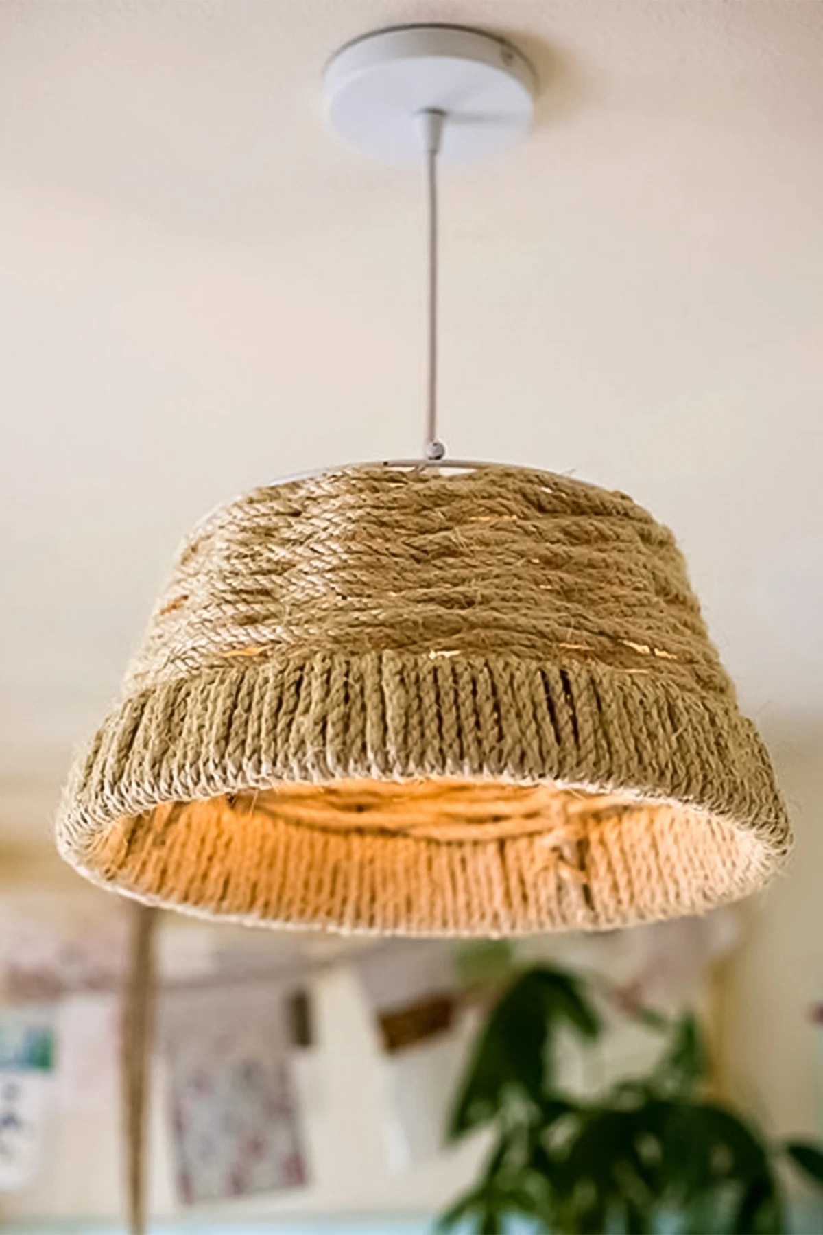 Hasır Halatlı Bohem Rustik Avize