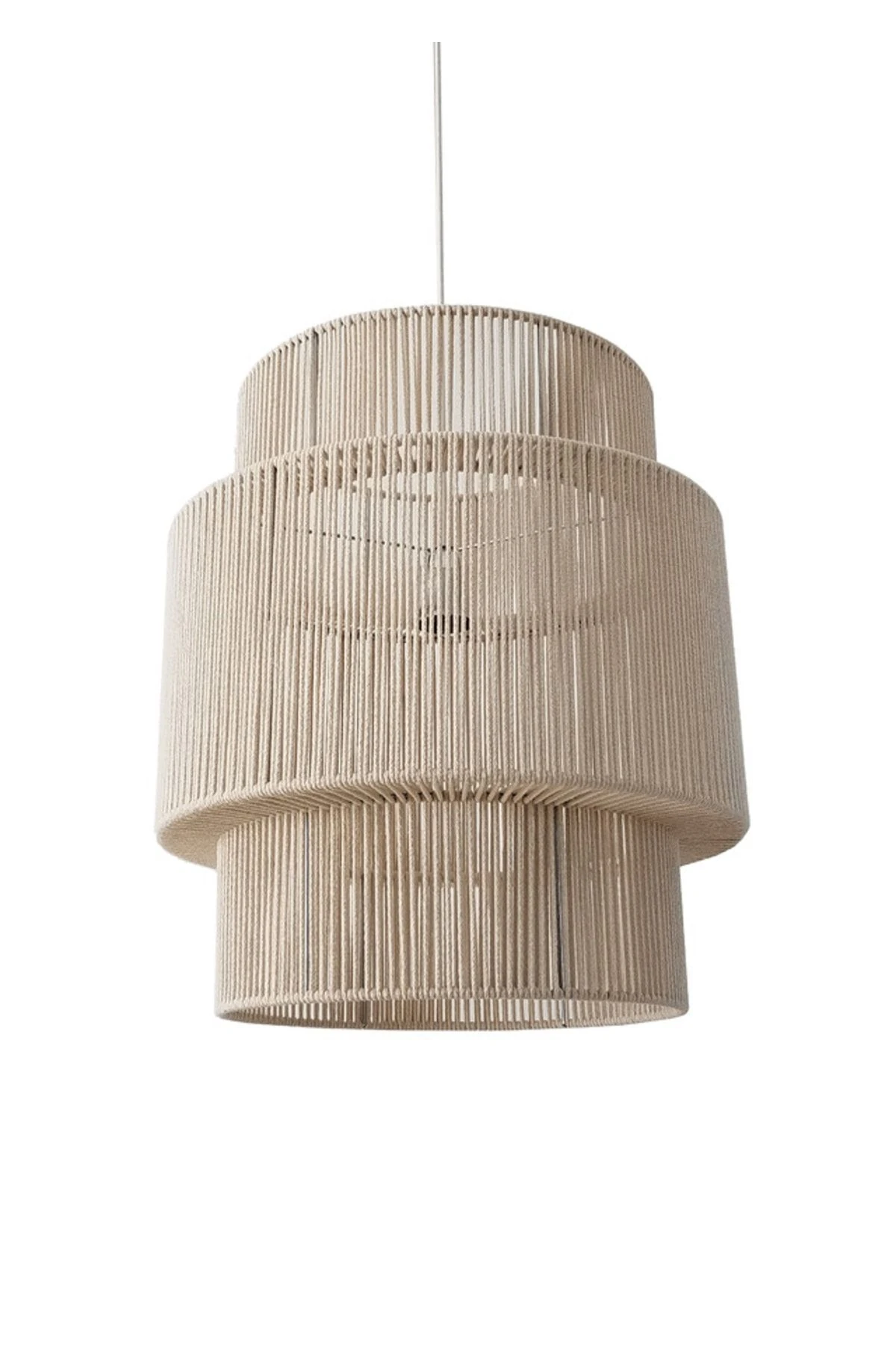 Üç Katlı Hasır Tasarım Avize