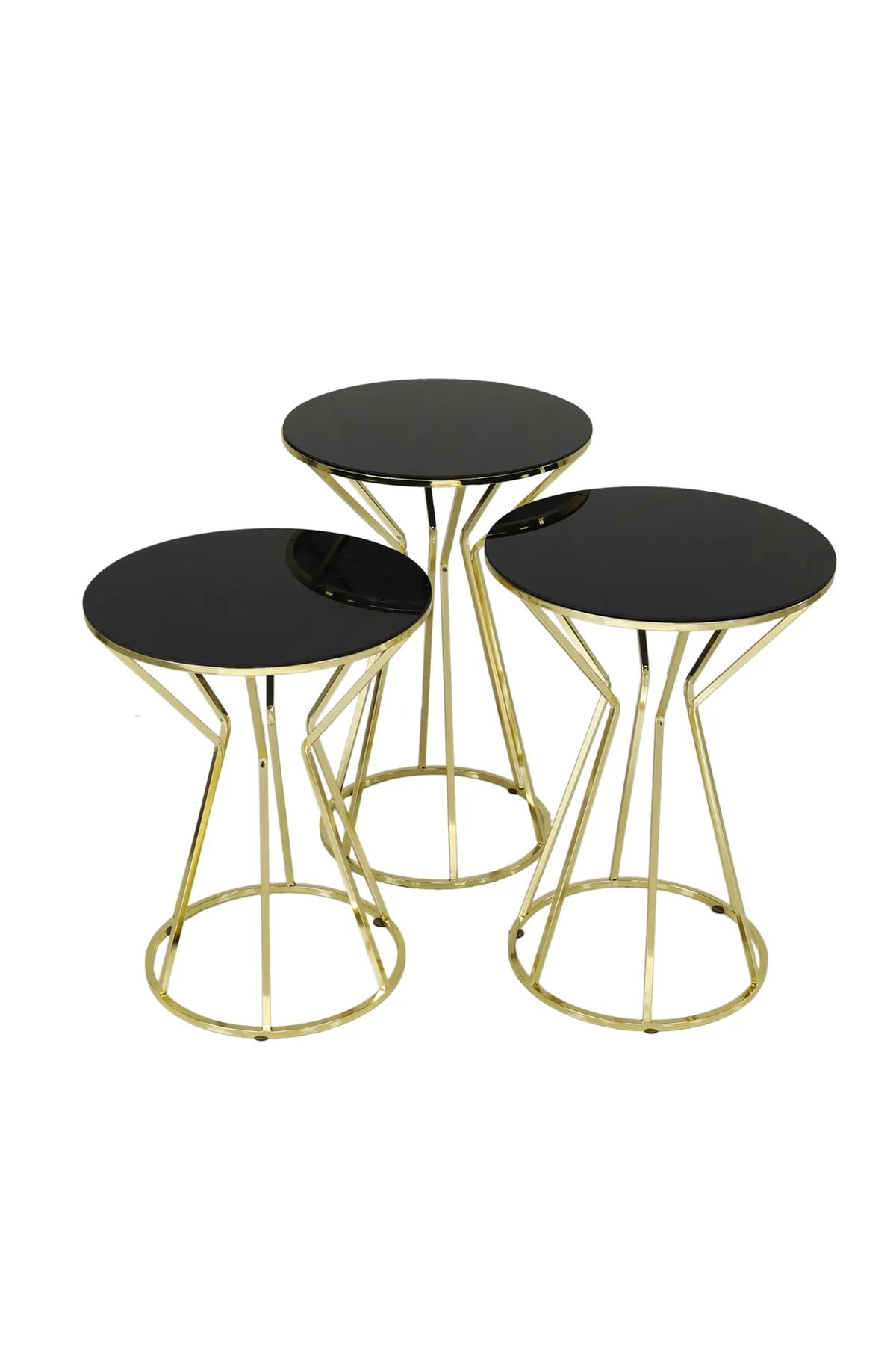 Zigonzi Home Kum Saati, Metal, Zigon Sehpa, Camlı