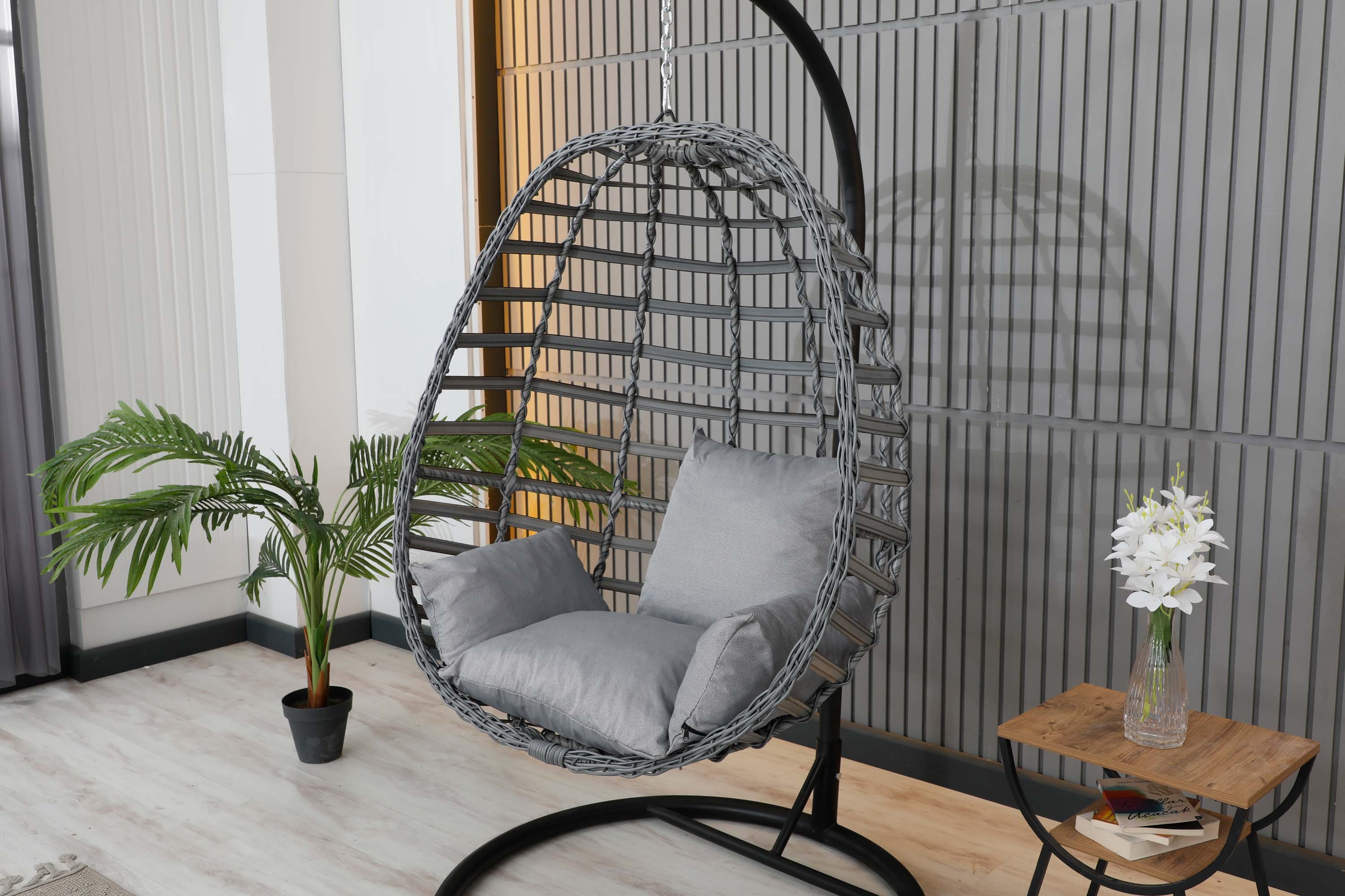Zigonzi Home, Tek Kişilik Salıncak, Rattan, Antrasit