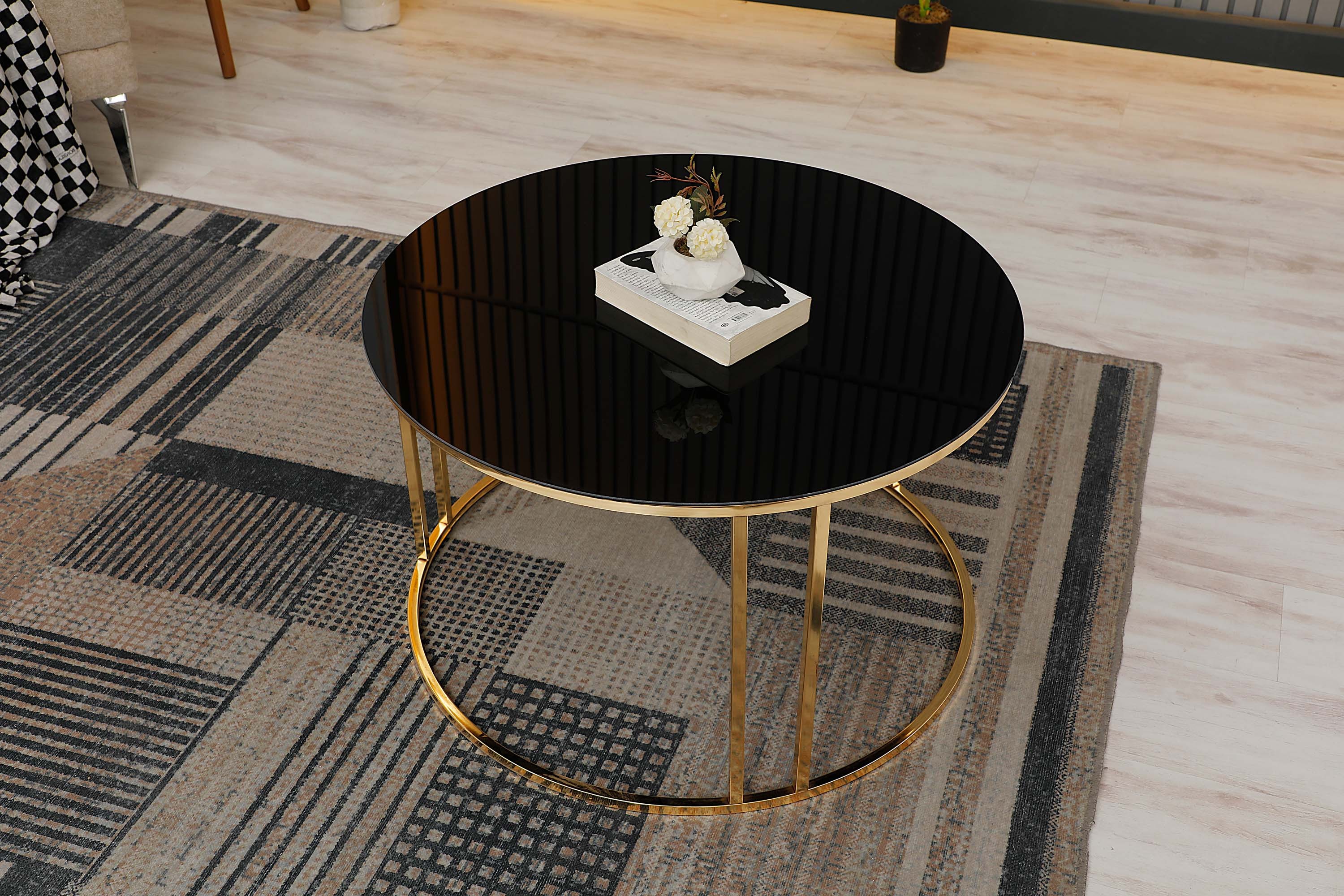 Zigonzi Home, C Orta Sehpa, Gold Metal