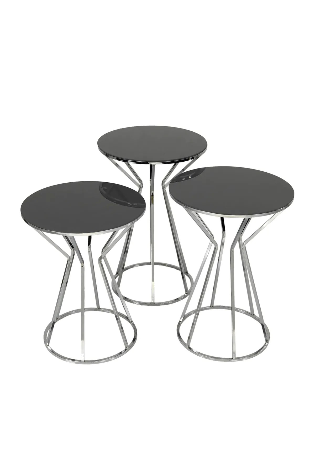 Zigonzi Home Kum Saati, Metal, Zigon Sehpa, Aynalı