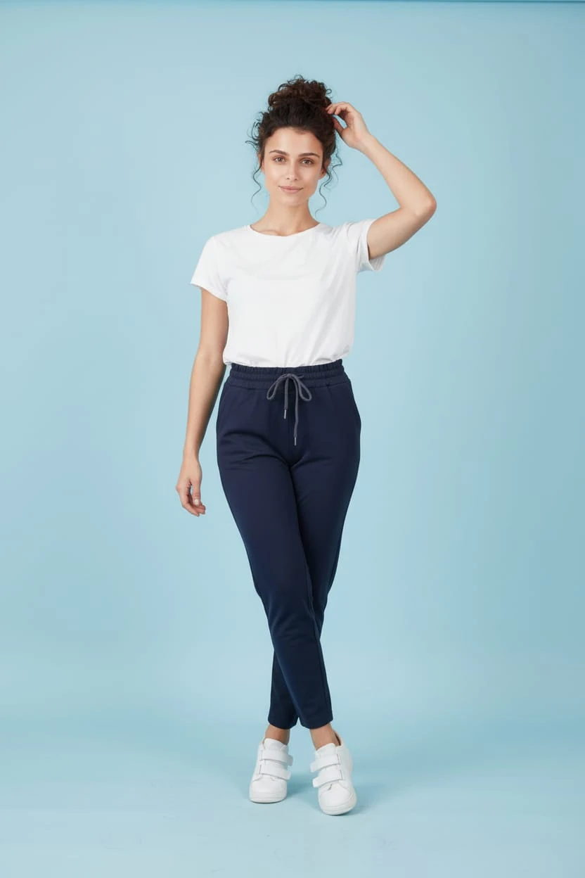 Modal Kumaş Eşofman Altı Yırtmaç Detaylı Dar Paça 