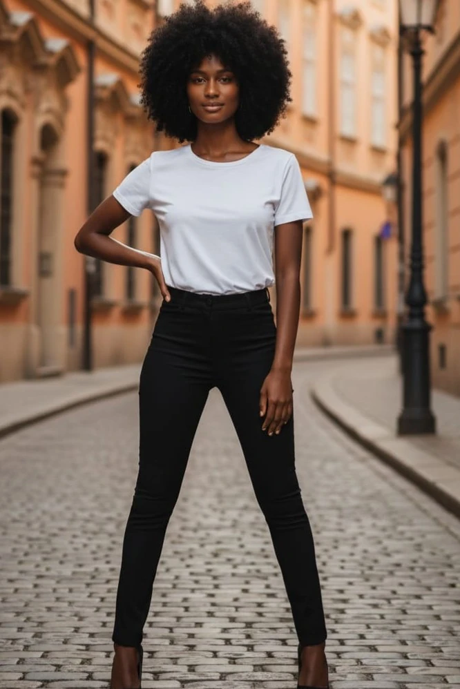 Yuvarlak Yaka Kol Etek Lazer Kesim Modal T-shirt