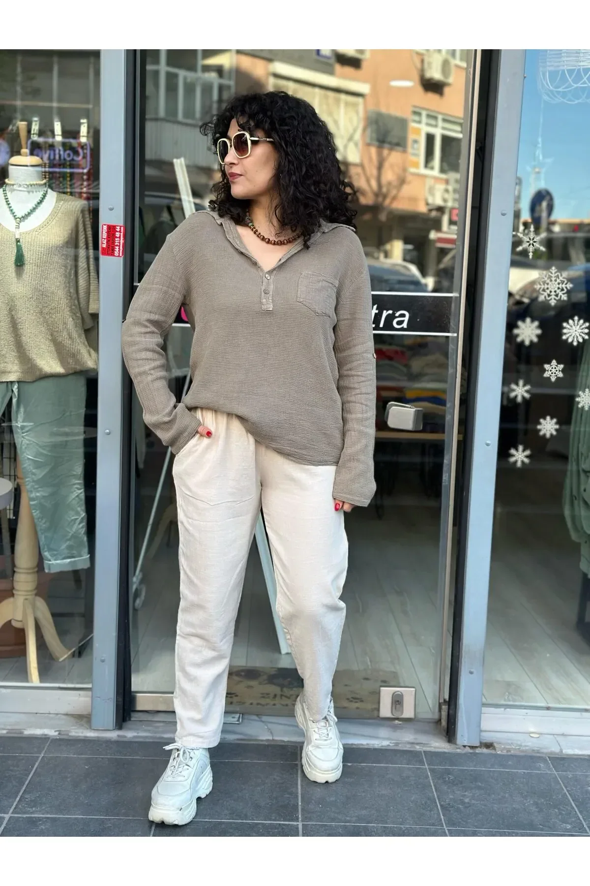 İtalyan Tasarım Keten Pantolon %100 Pamuk