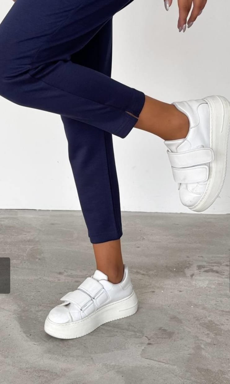 Modal Kumaş Eşofman Altı Yırtmaç Detaylı Dar Paça 