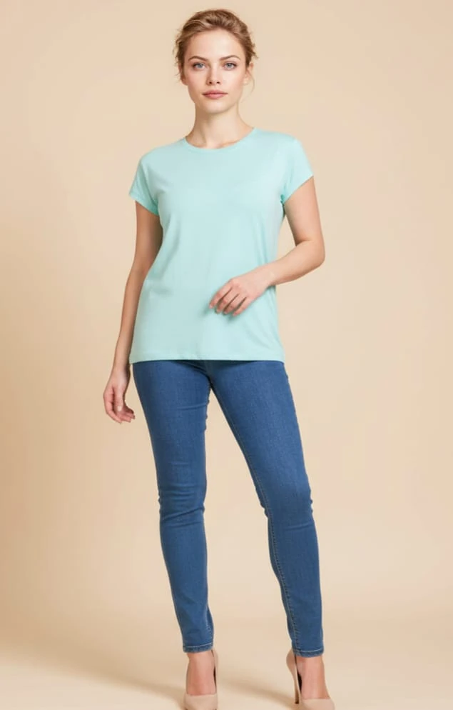 Büyük Beden Basic T-Shırt V Yaka %95 Pamuk %5 Likra