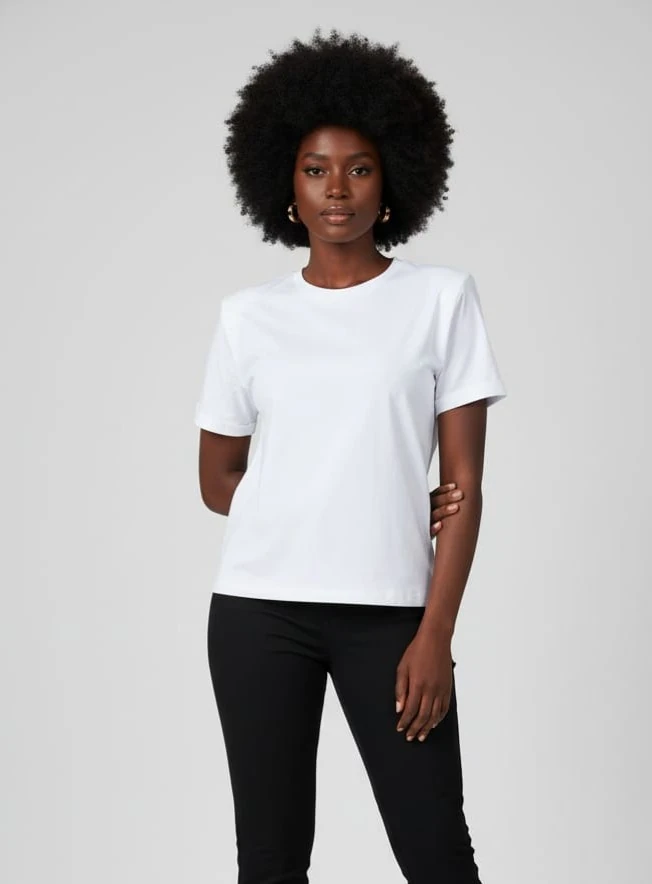 Bisiklet Yaka Basic T-Shirt %100 Pamuk