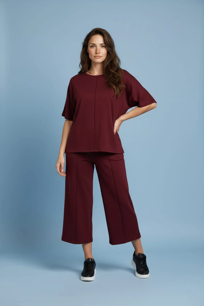 Büyük Beden Bisiklet Yaka Kısa Kollu Takım