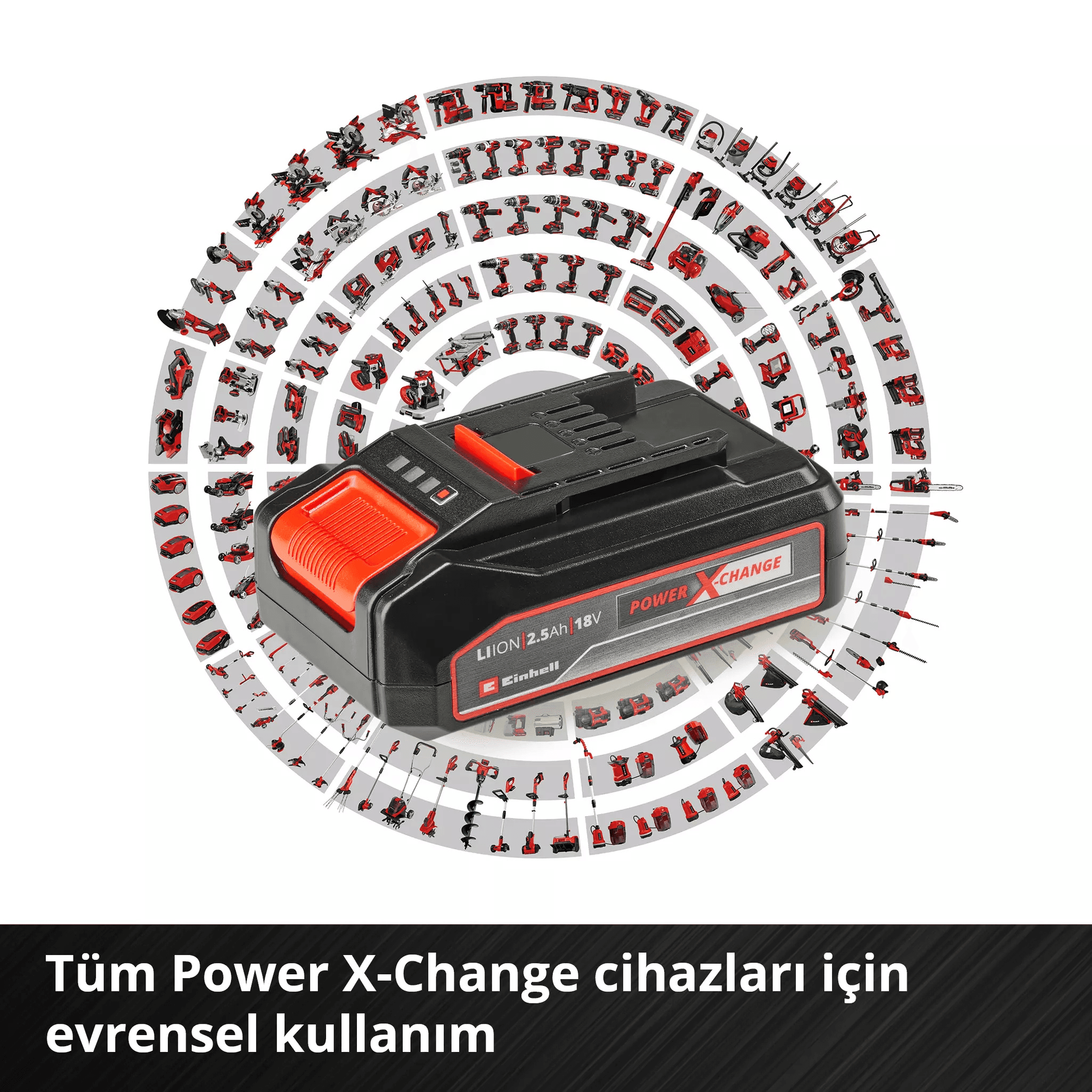 Einhell 18V 2,5 Ah PXC Starter Kit, Akü & Şarj Cihazı