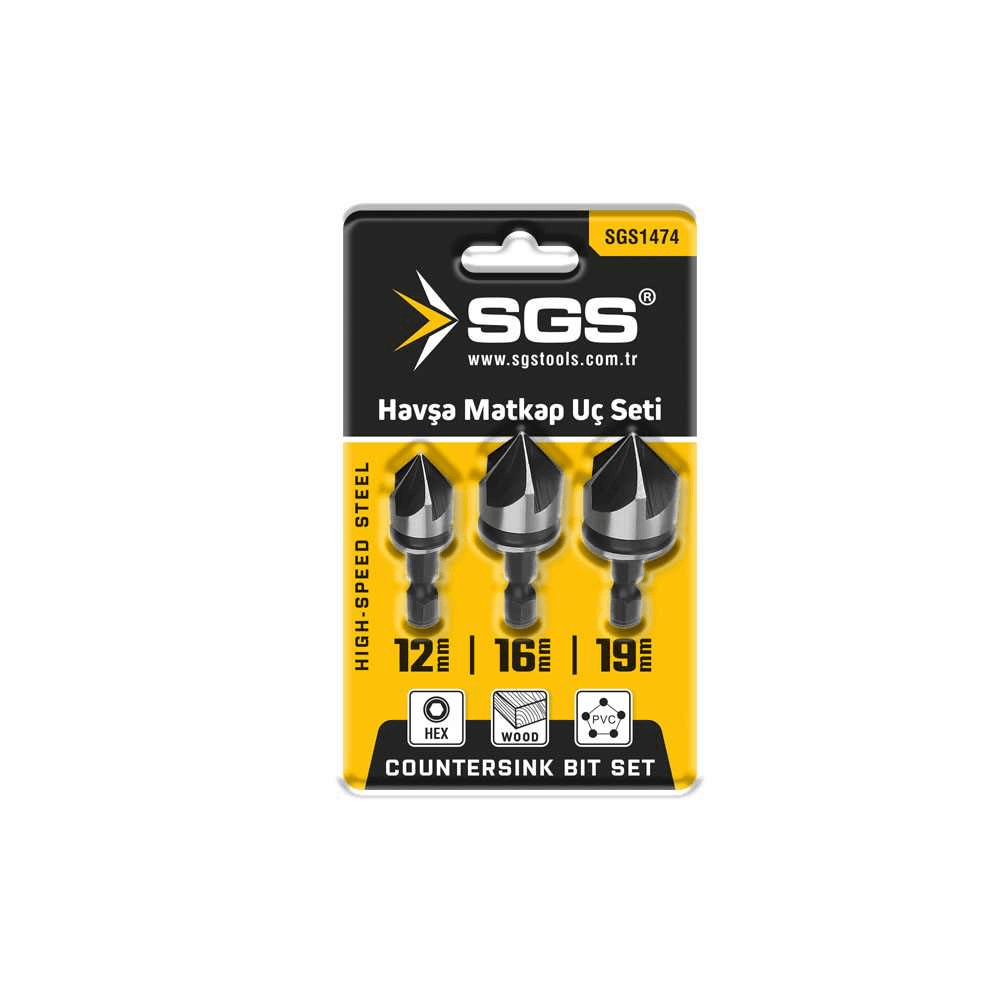 SGS HAVŞA MATKAP UCU SETİ - 3 PARÇA SGS1474