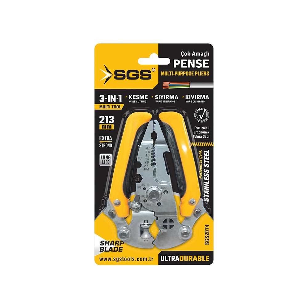 ÇOK AMAÇLI ELEKTRİKÇİ PENSE 3 in 1 SGS2074