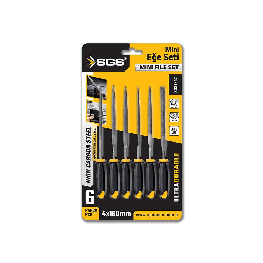 SGS 6 PARÇA MİNİ EĞE SETİ 4*160 MM SGS1357