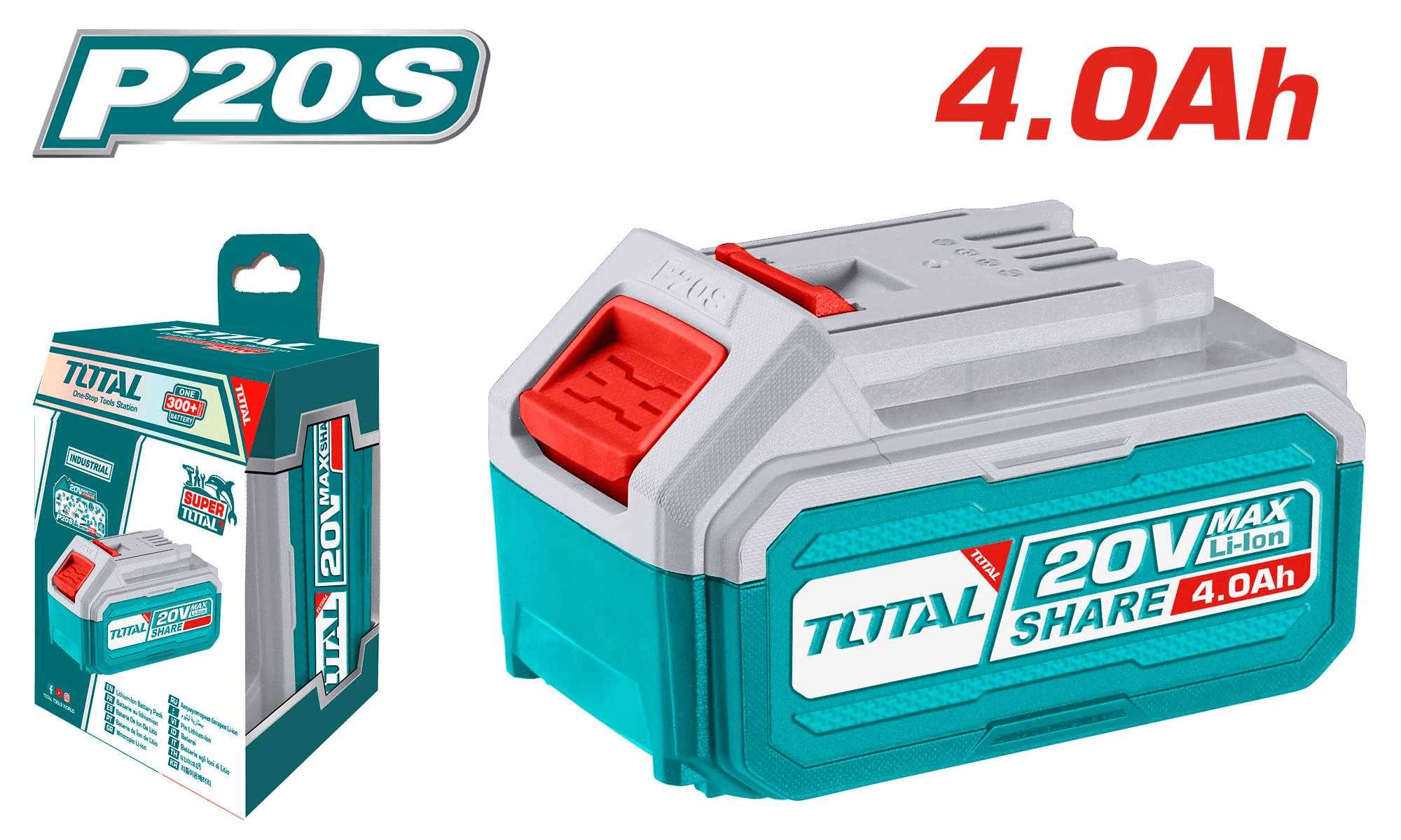 TOTAL LI-ION BATARYA 20V 4.0 AH TFBLI2002