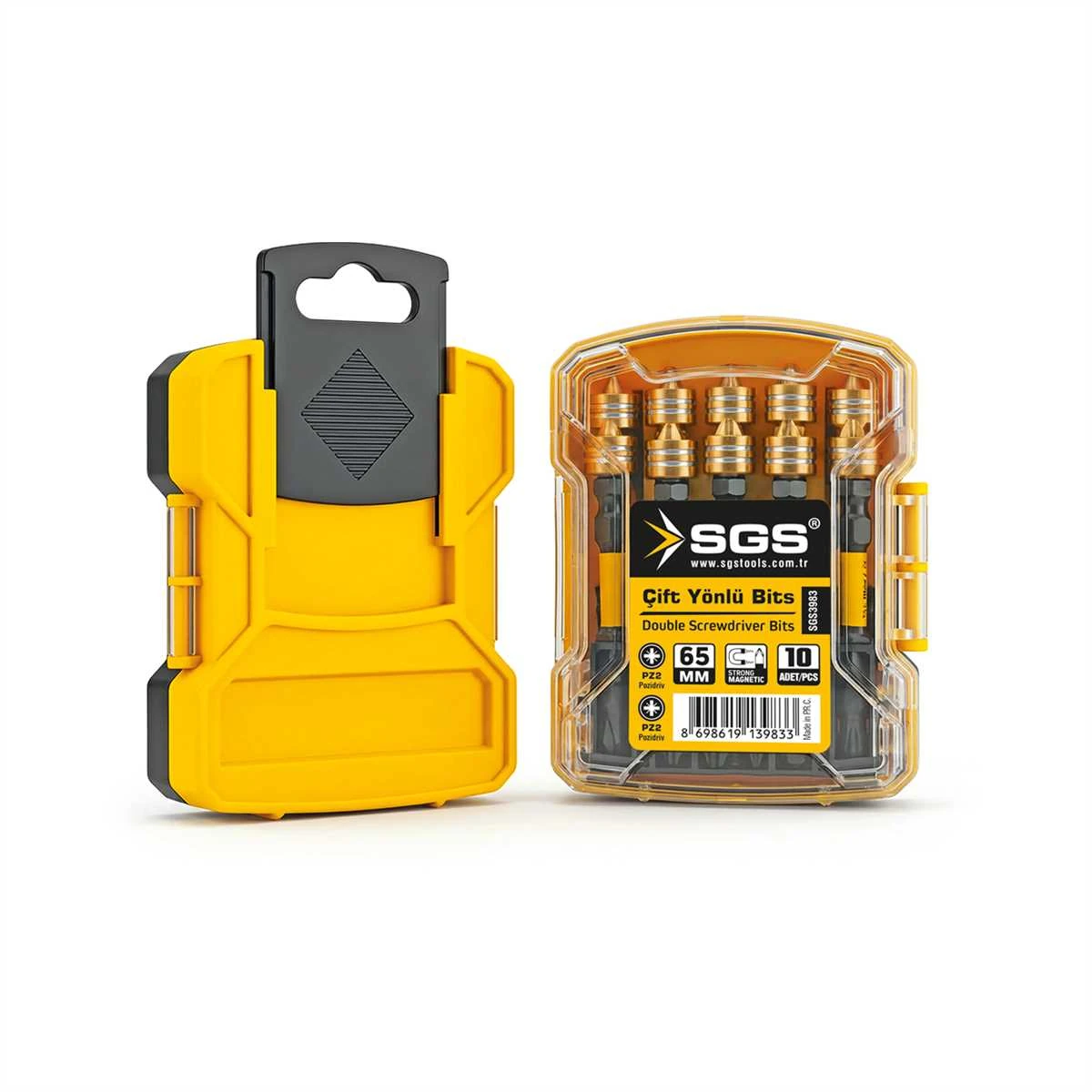 SGS PZ2 65mm Manyetik Çift Yönlü Bits Uç Black-Pro Series SGS3983 (10 Adet)