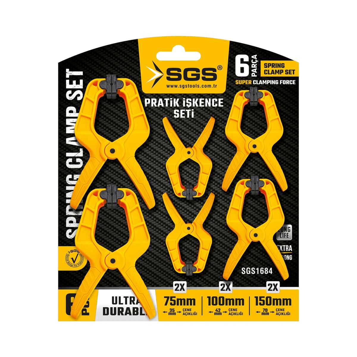 SGS PRATİK İŞKENCE SETİ 6 PARÇA 75MM-100MM-150MM SGS1684