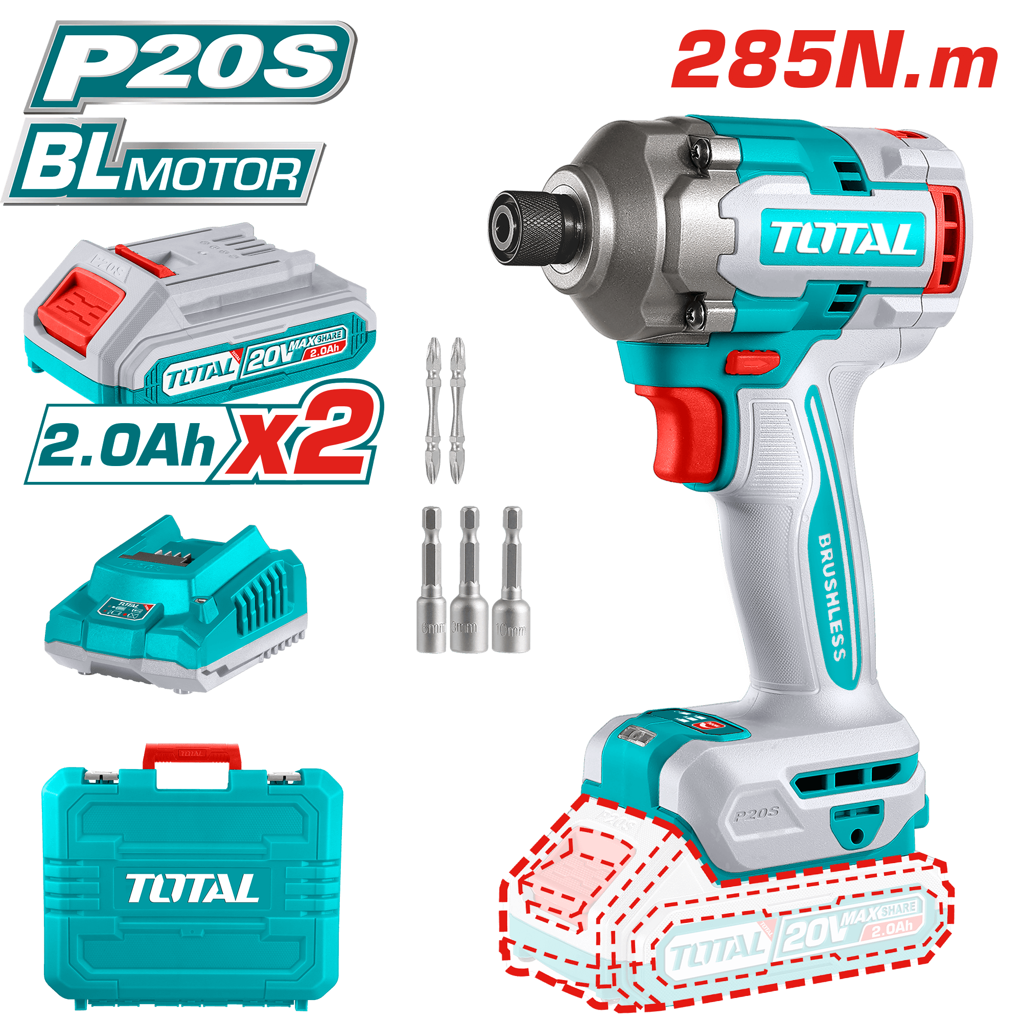 LI-ION AKÜLÜ DARBELİ VİDALAMA 285Nm