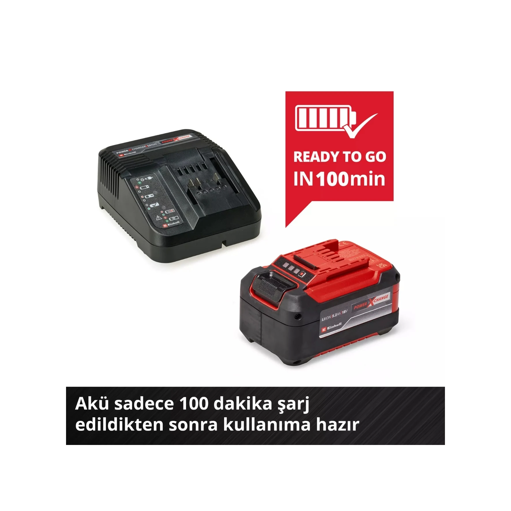 Einhell 5,2 Ah PXC Starter-Kit Akü & Şarj Cihazı
