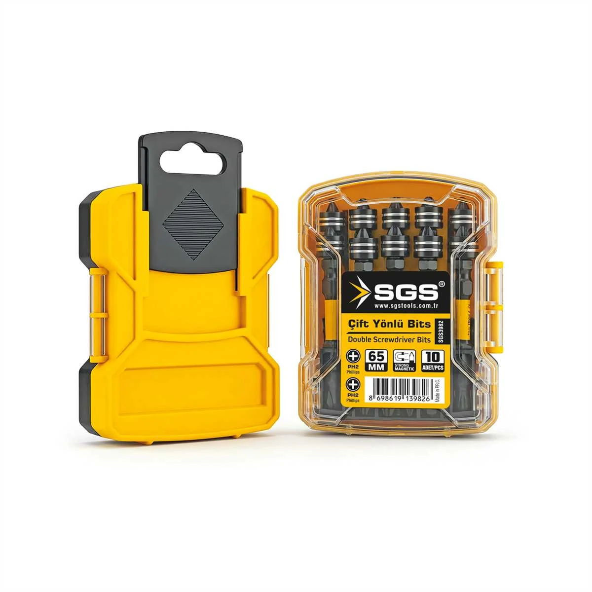 SGS PH2 65mm Manyetik Çift Yönlü Bits Uç Black-Pro Series SGS3982 (10 Adet)