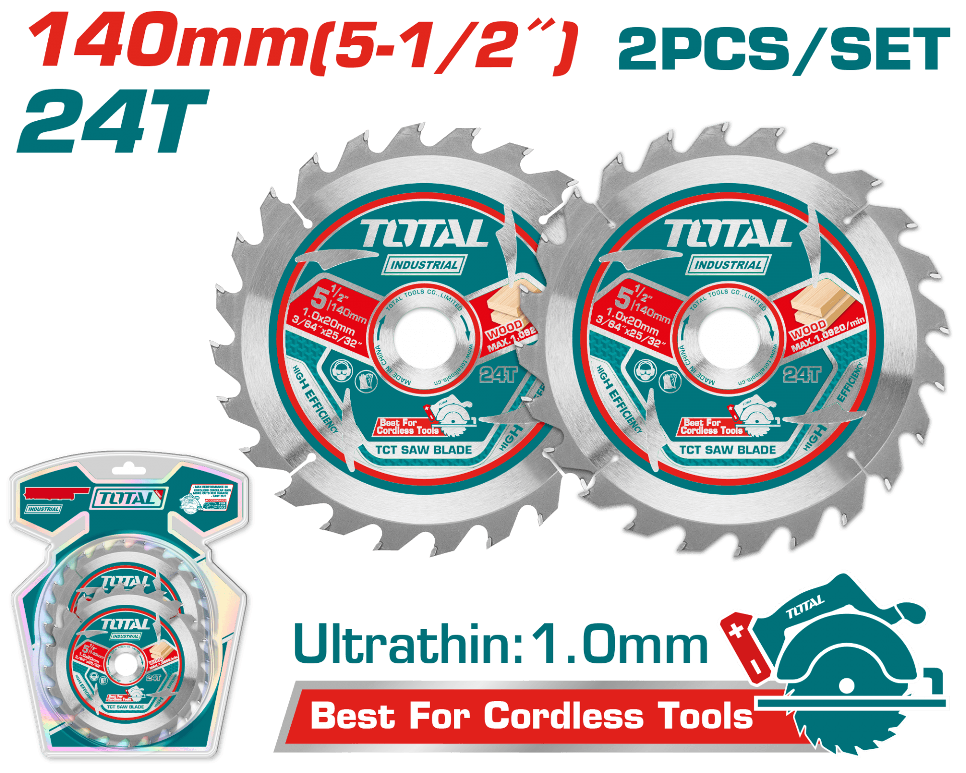 TOTAL YEDEK DAİRE TESTERE BIÇAĞI 140 mm TAC2331403