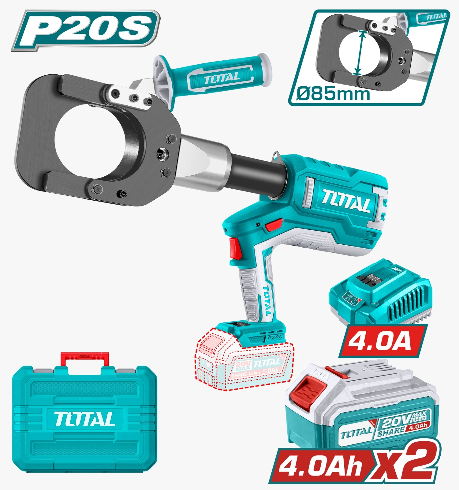 TOTAL LI-ION AKÜLÜ KABLO KESME TRCLI2005