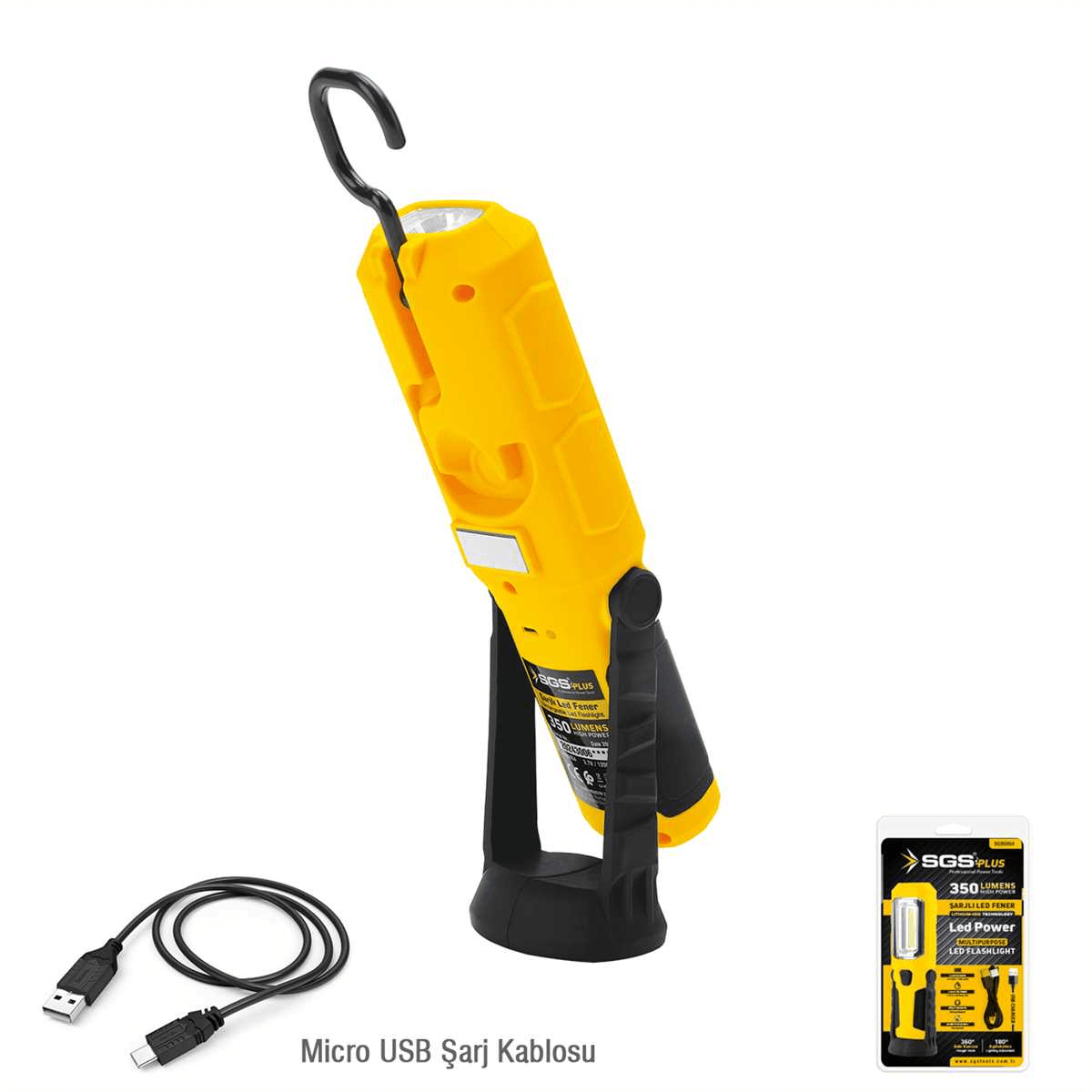SGS Şarjlı Led Fener / 350 Lumens SGS5054