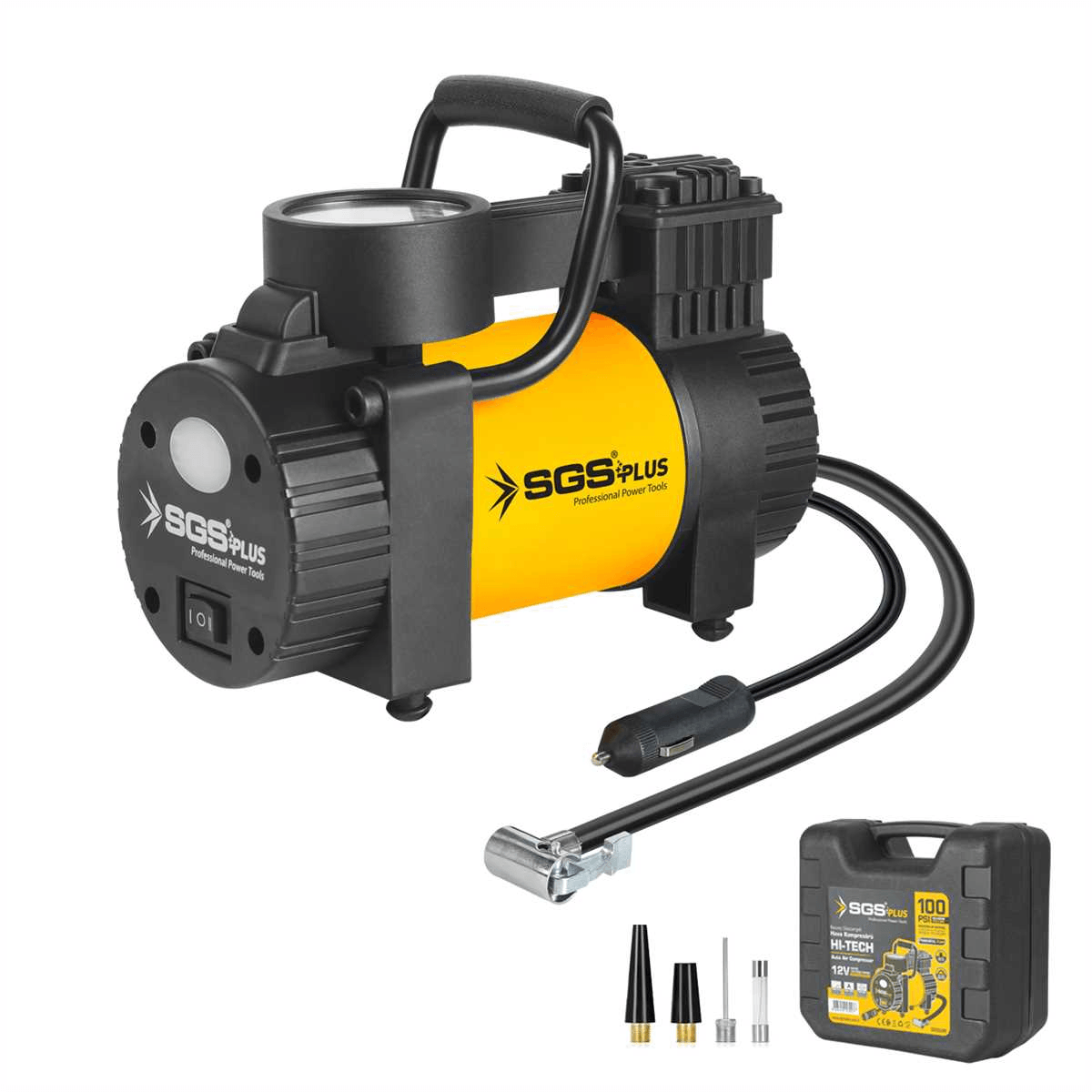 SGS ARAÇ HAVA KOMPRESÖRÜ 12V 100 PSI (BASINÇ GÖSTERGELİ) SGS5390