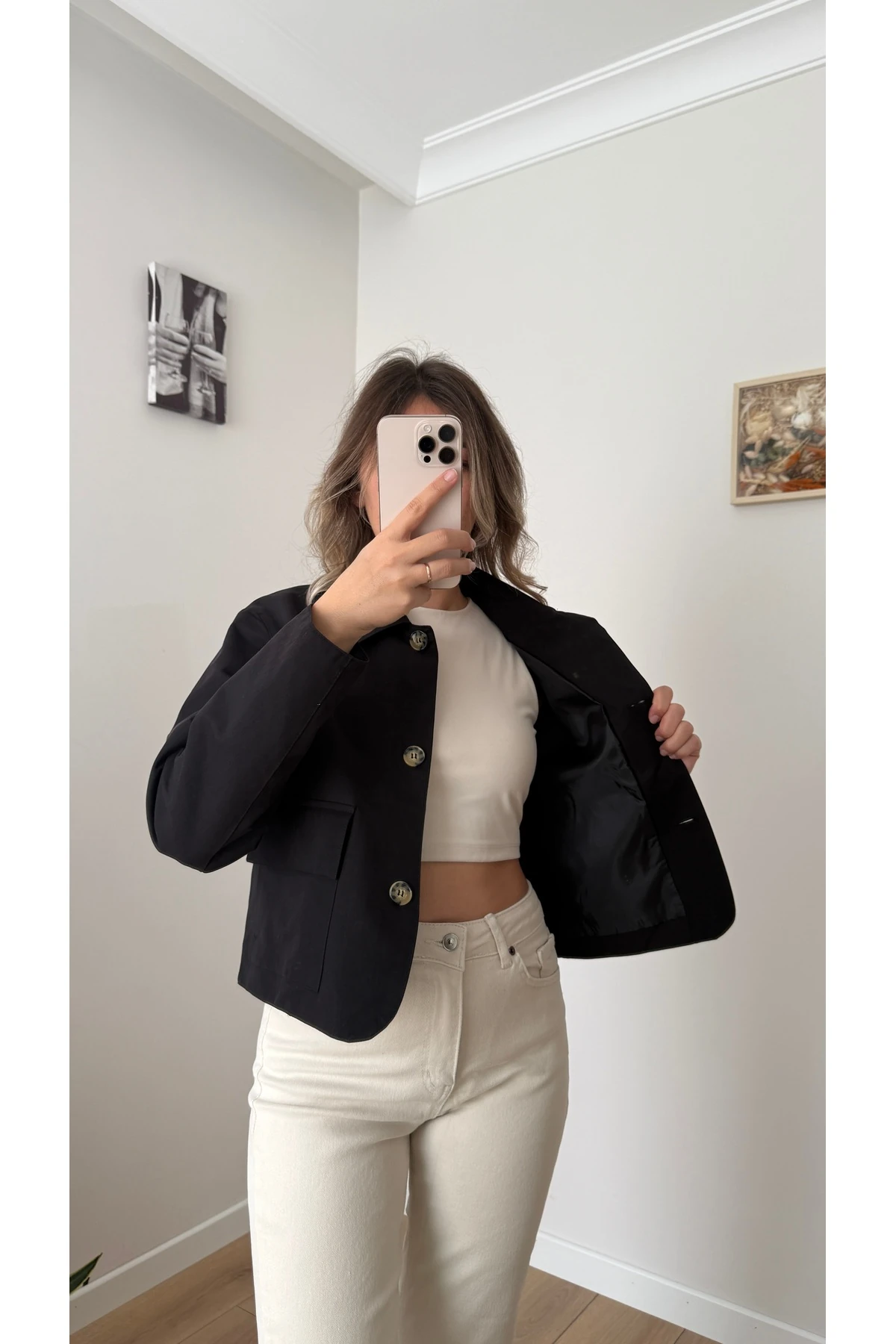 Gabardin Ceket - Siyah