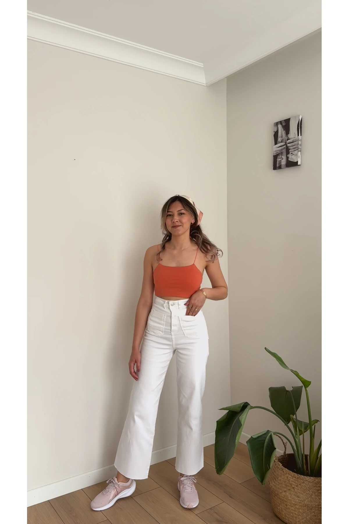 Ön Cepli Yüksek Bel Flare Jean