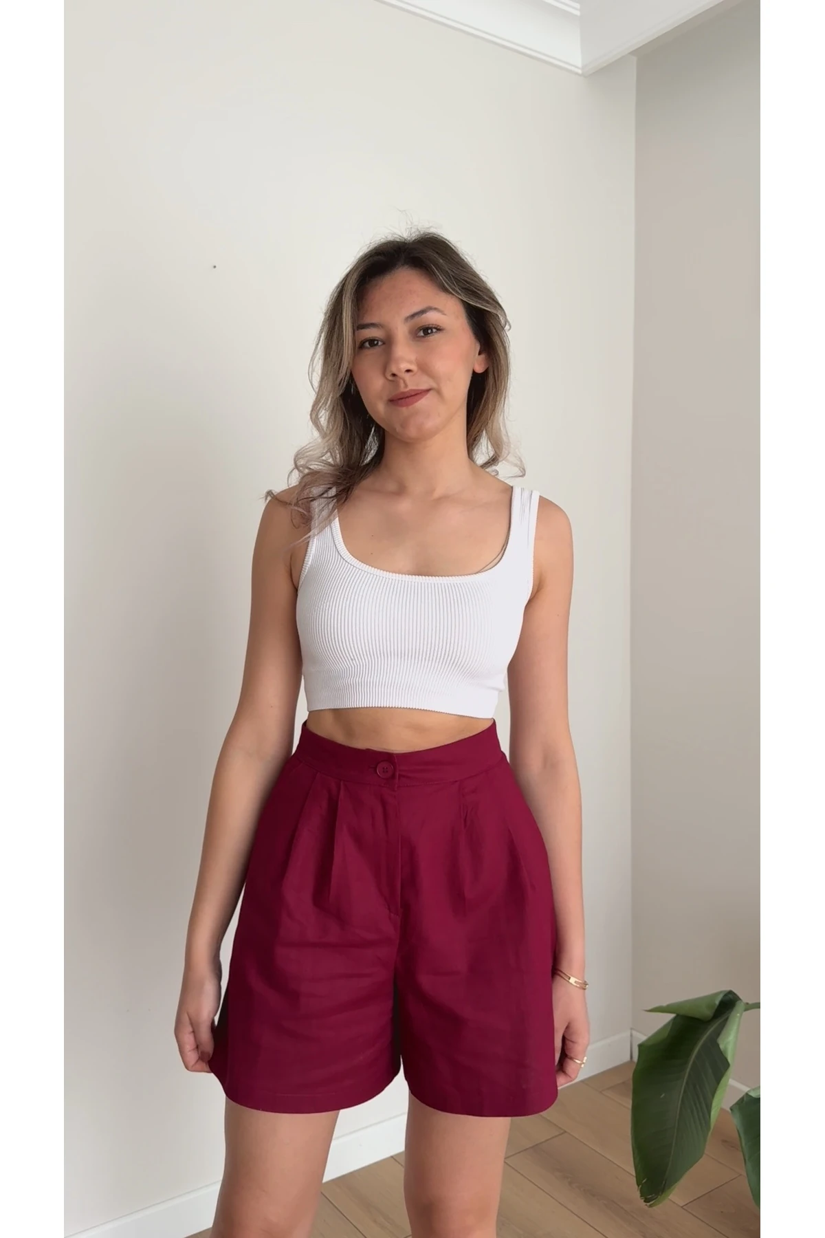 Premium Ceket Şort Takım - Bordo