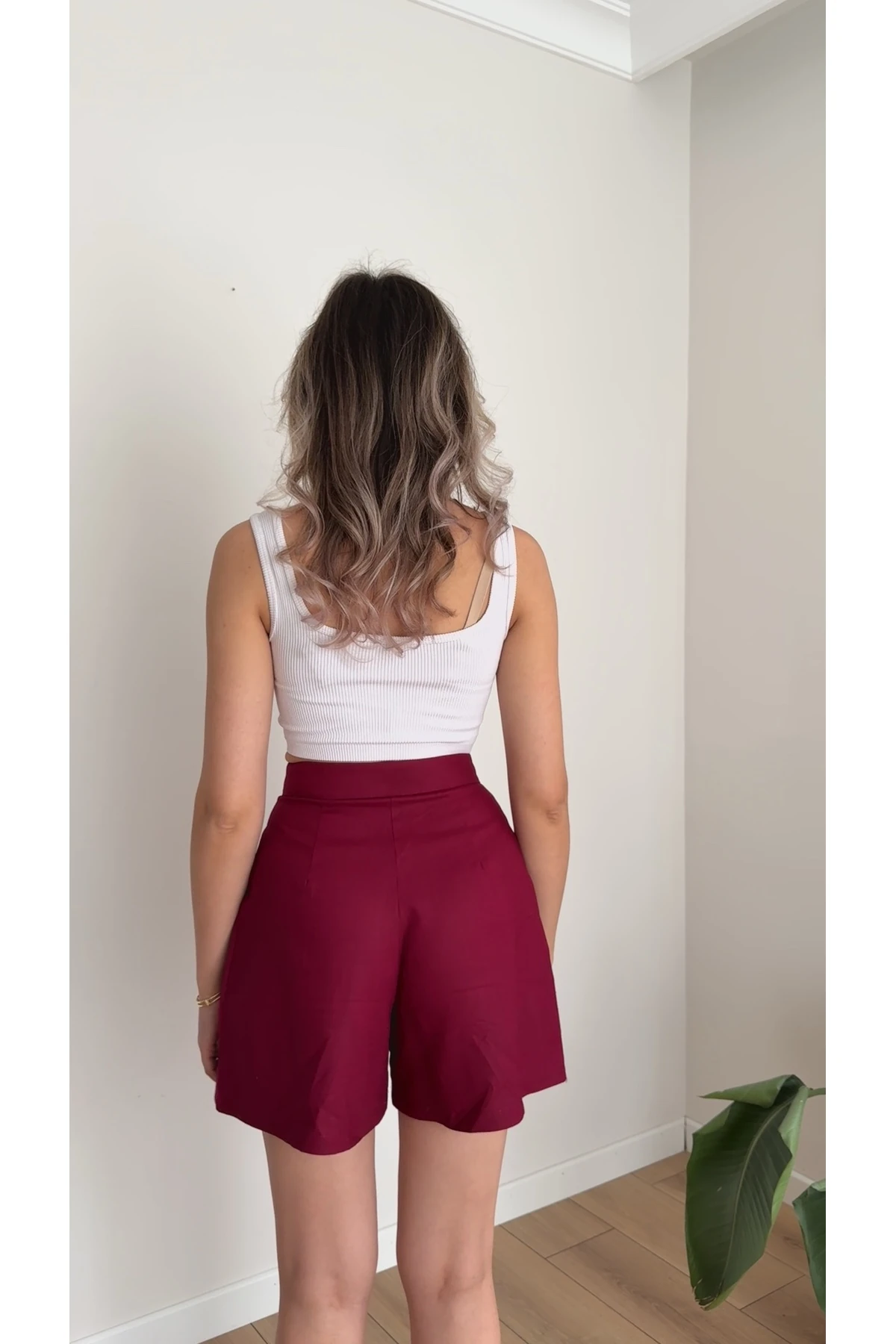 Premium Ceket Şort Takım - Bordo