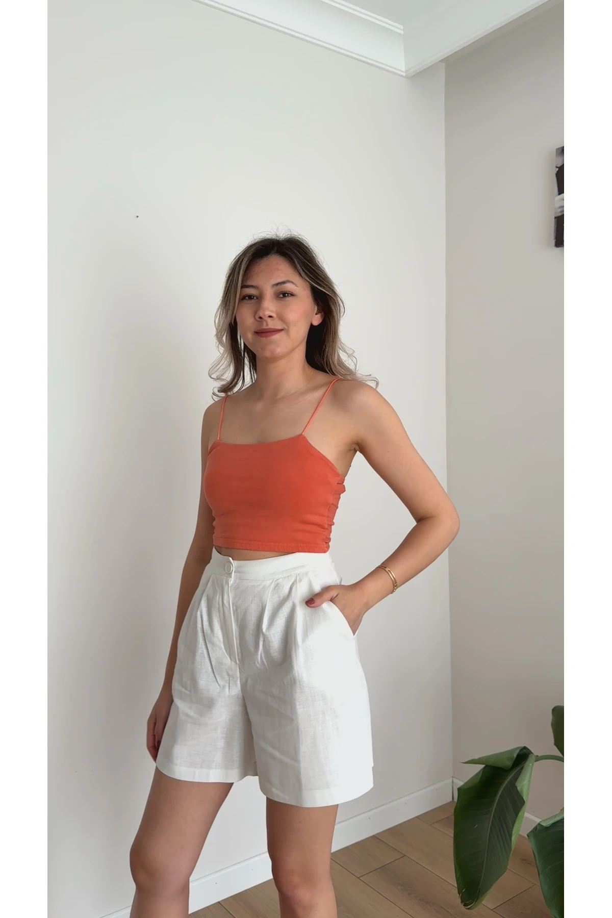 Premium Ceket Şort Takım - Ekru